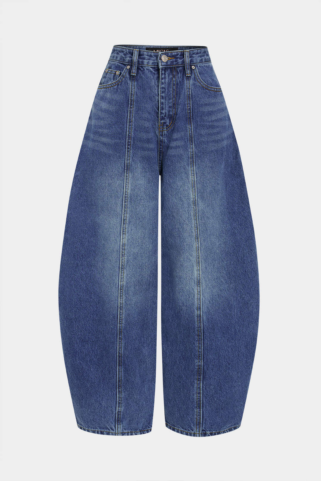 Denim Pocket Barrel Jeans