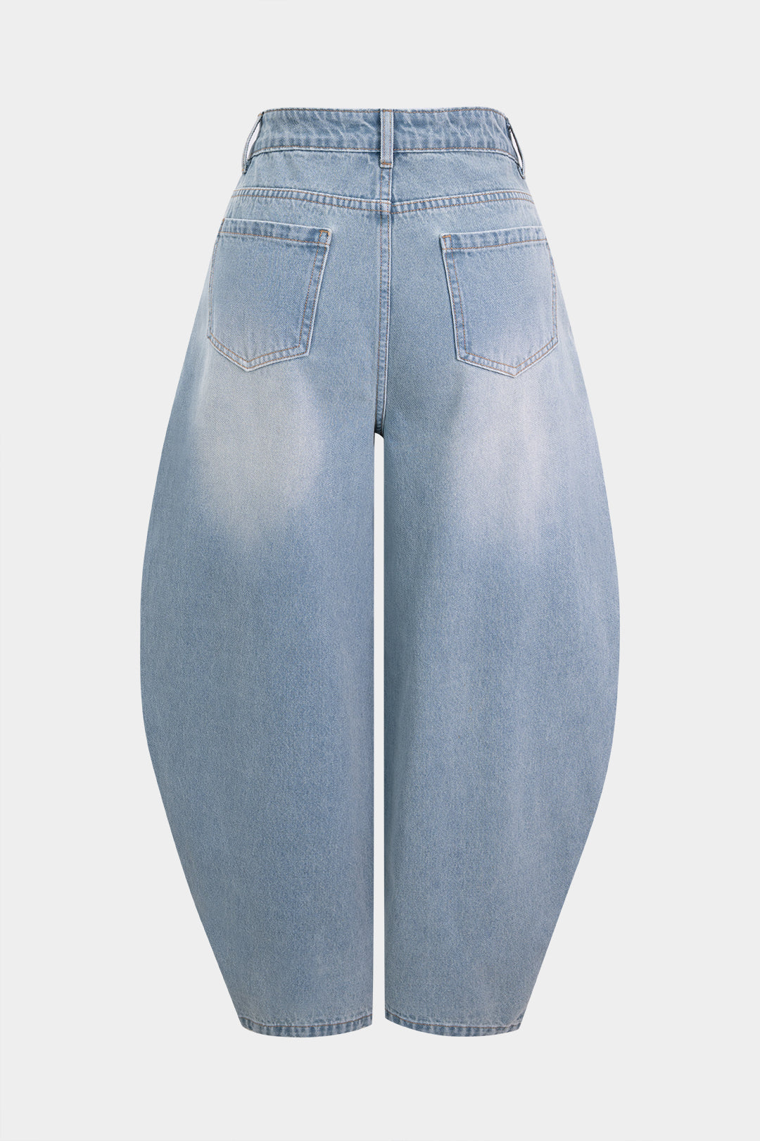 Denim Tie-Up Barrel Jeans