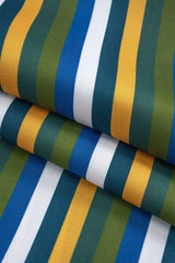 Contrast Stripe Print Ruched Tie Front Trousers