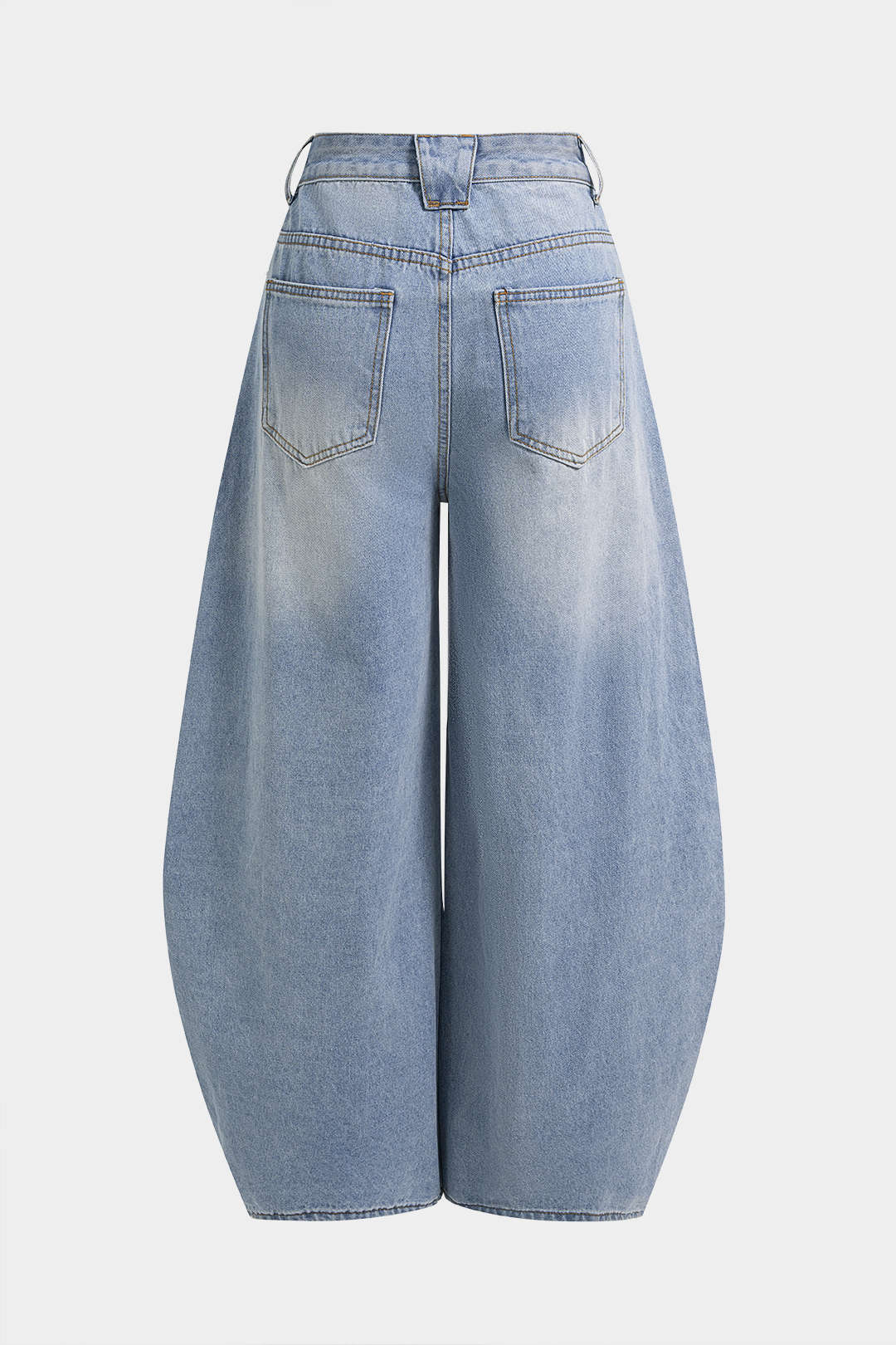 Denim Metallic Decor Wide Leg Jeans