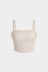 Braided Patchwork Tie Back Cami Top