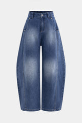 Denim Wide Leg Barrel Jeans