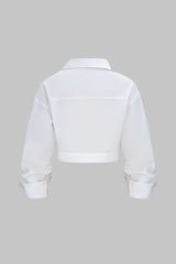 Asymmetrical Zipper Long-Sleeve Shirt
