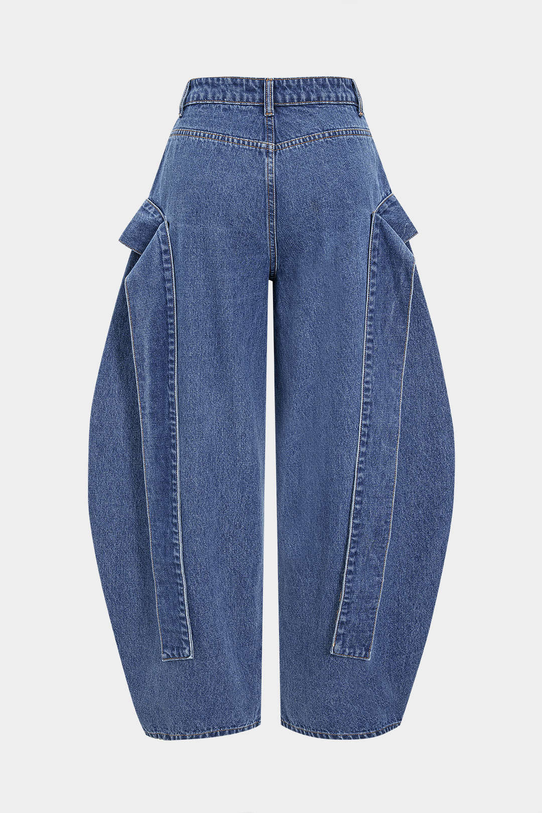 Denim Wide Leg Low Waist Barrel Jeans