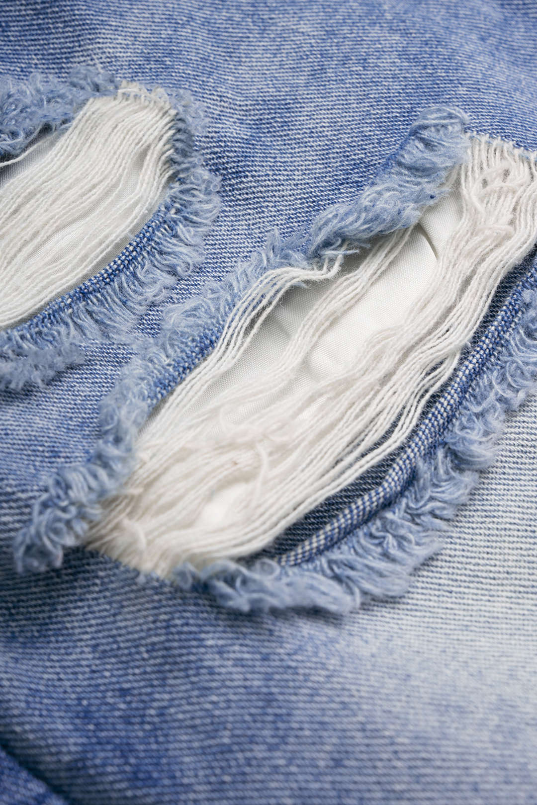 Denim Frayed Zipper High Waist Shorts