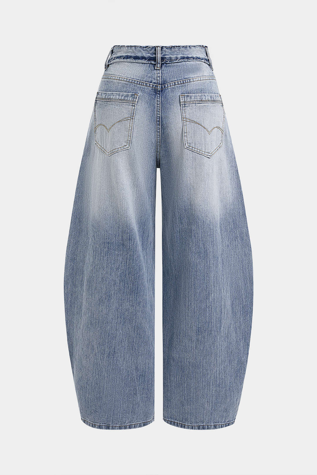Denim Pocket Wide Leg Jeans