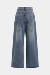 Denim Double Waistband Jeans