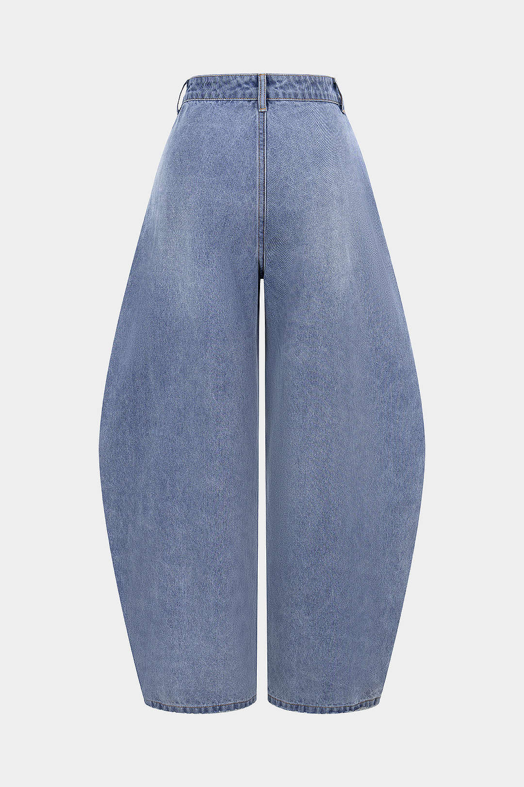 Denim Asymmetrical Barrel Jeans