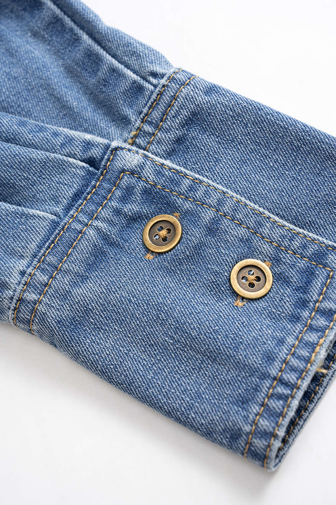 Denim Ruched Crossed Outerwear