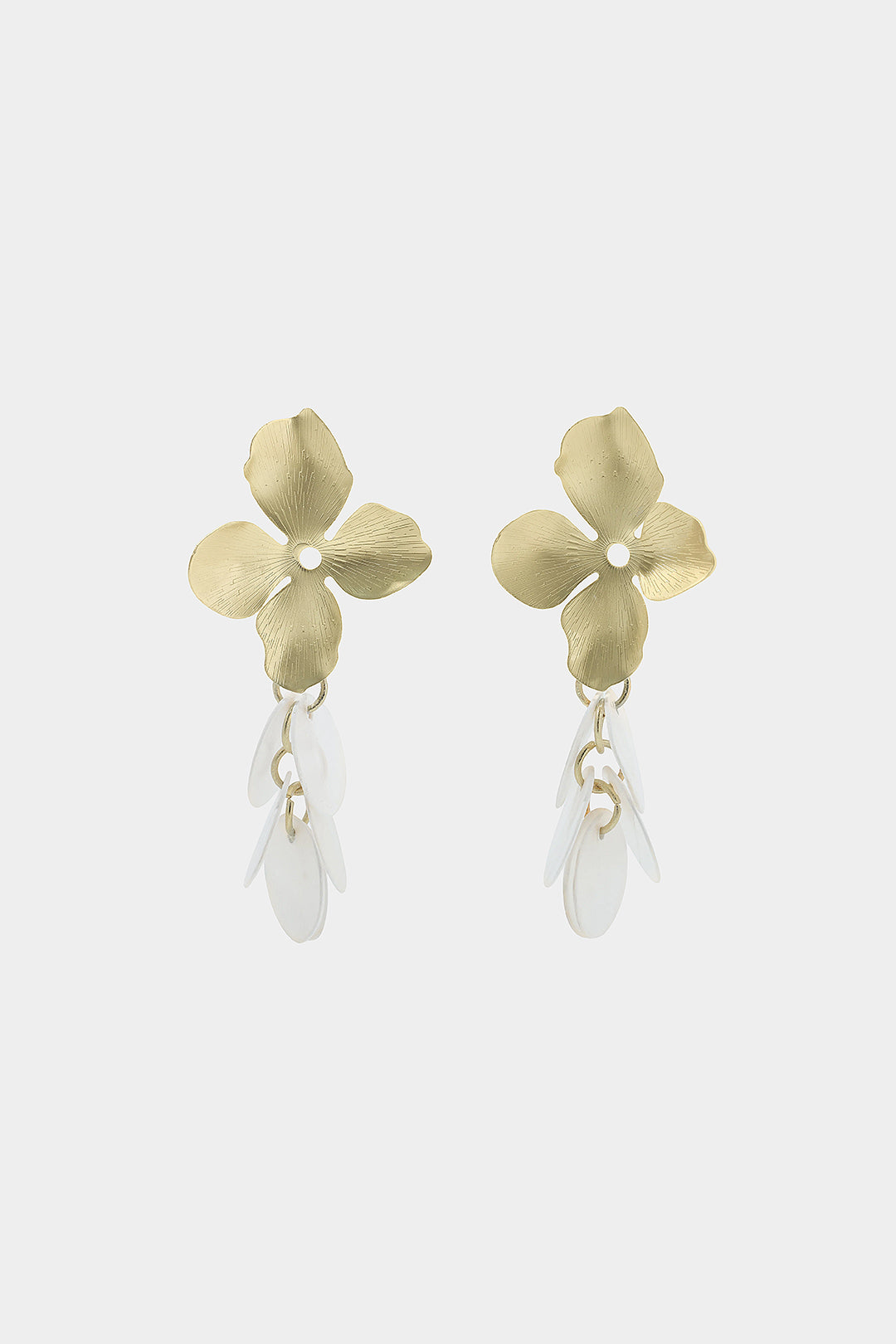 Alloy 3D Floral Fringe Earrings