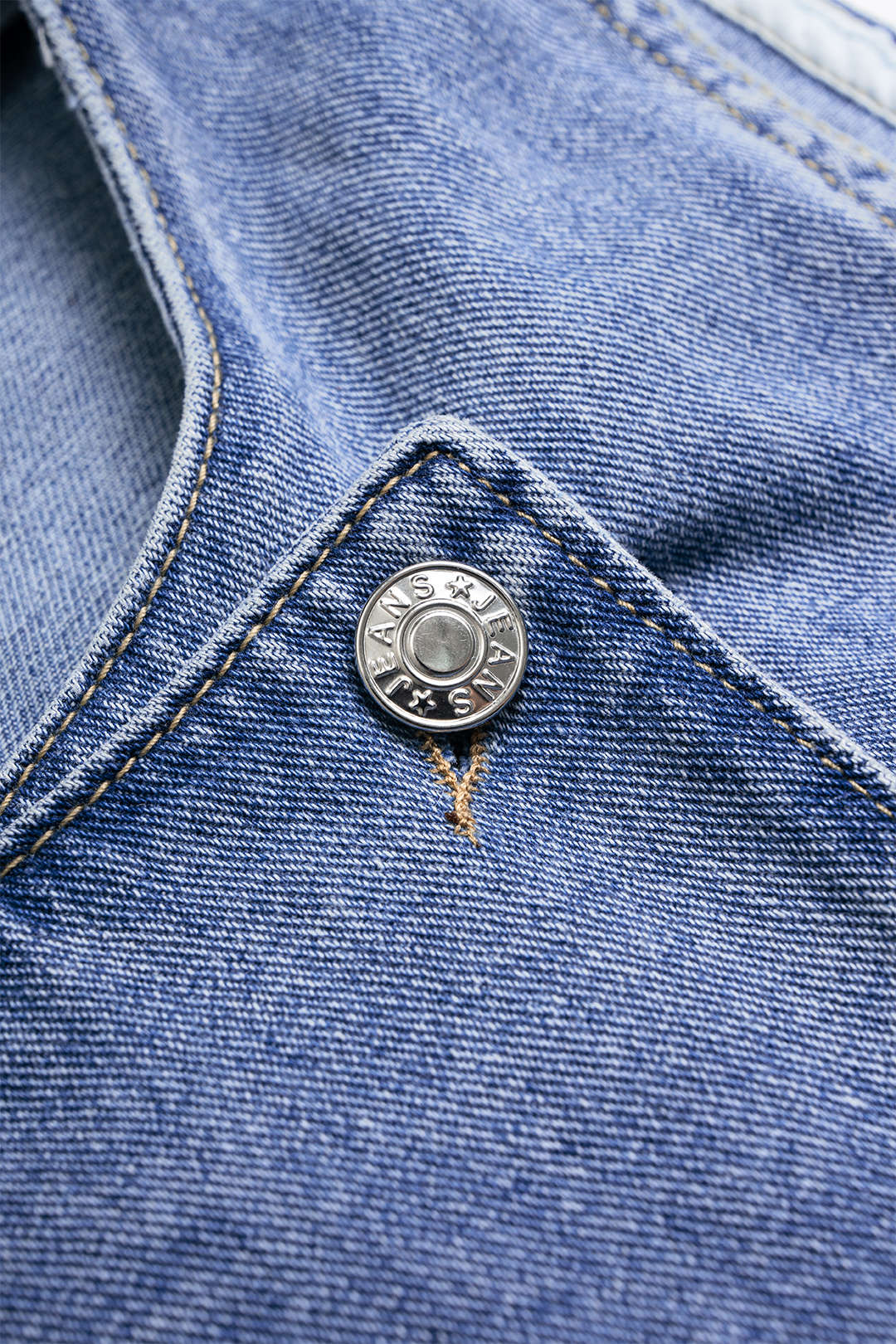 Denim Round Neck Asymmetrical Vest