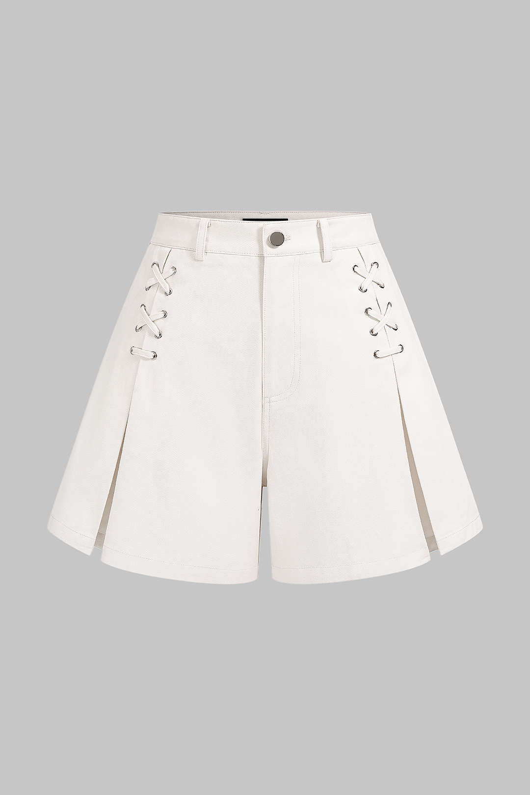 Crossed Strappy High Waist Wide Leg Shorts
