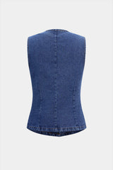 Denim Tank Belted Vest