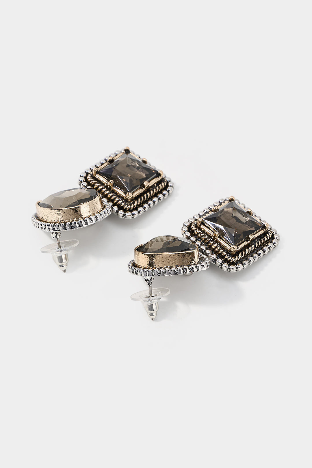 Alloy Geometric Zircon Earrings
