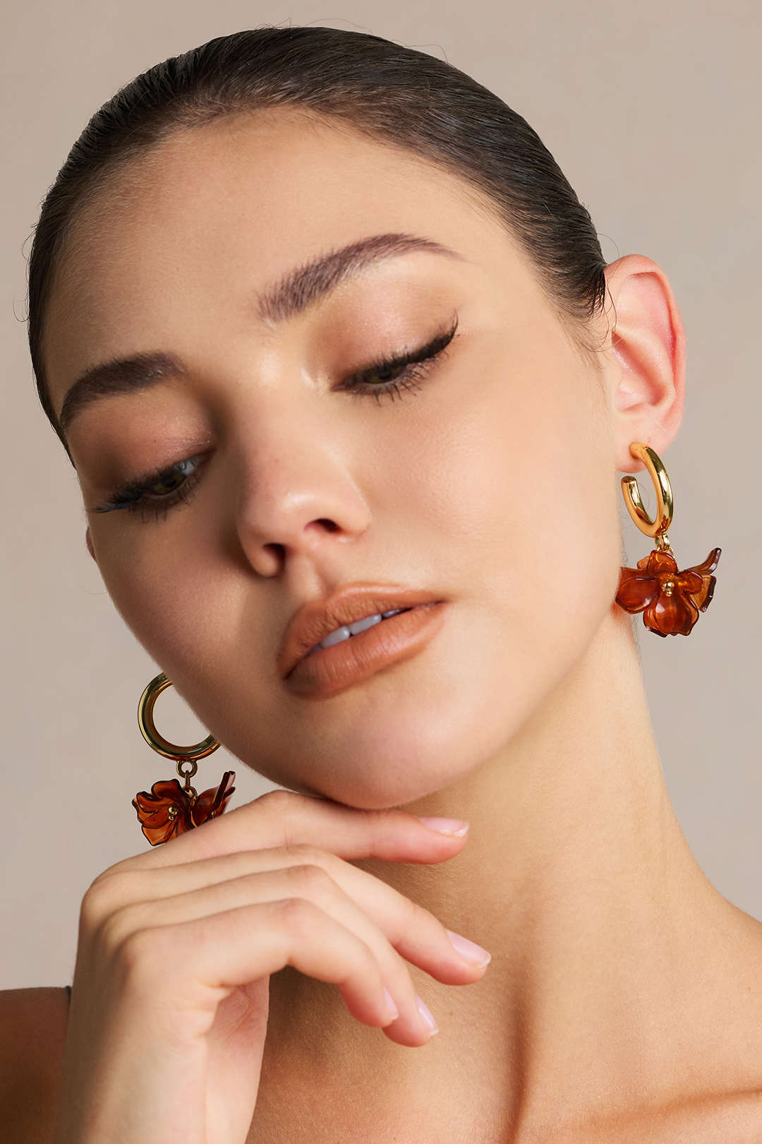 Alloy 3D Floral Earrings