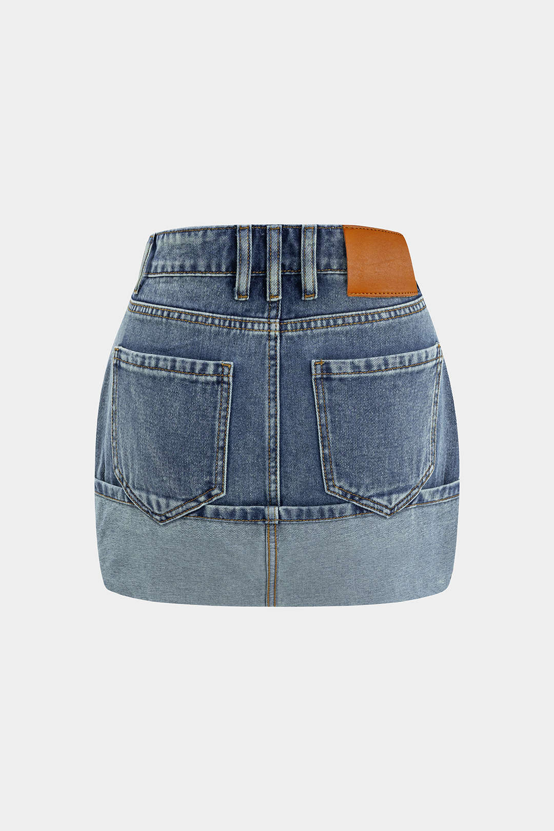 Denim Washed Pocket Skirt