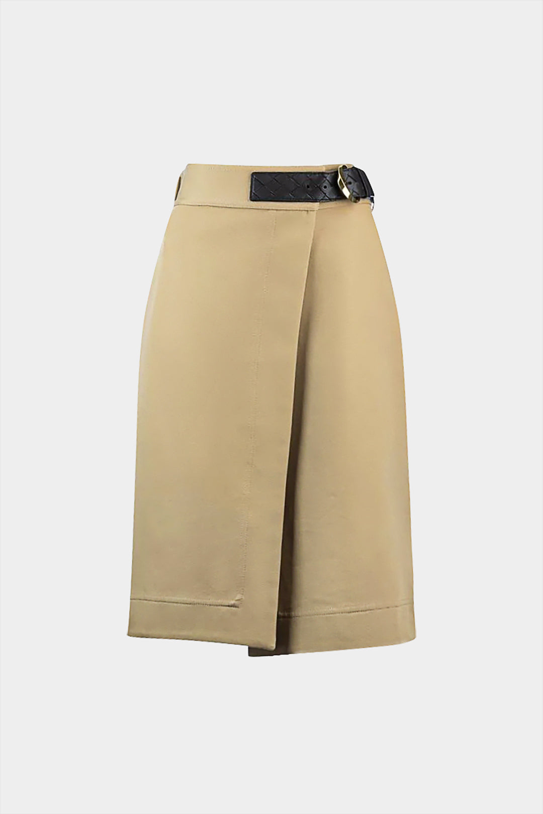 Asymmetrical Belted Split Skirt