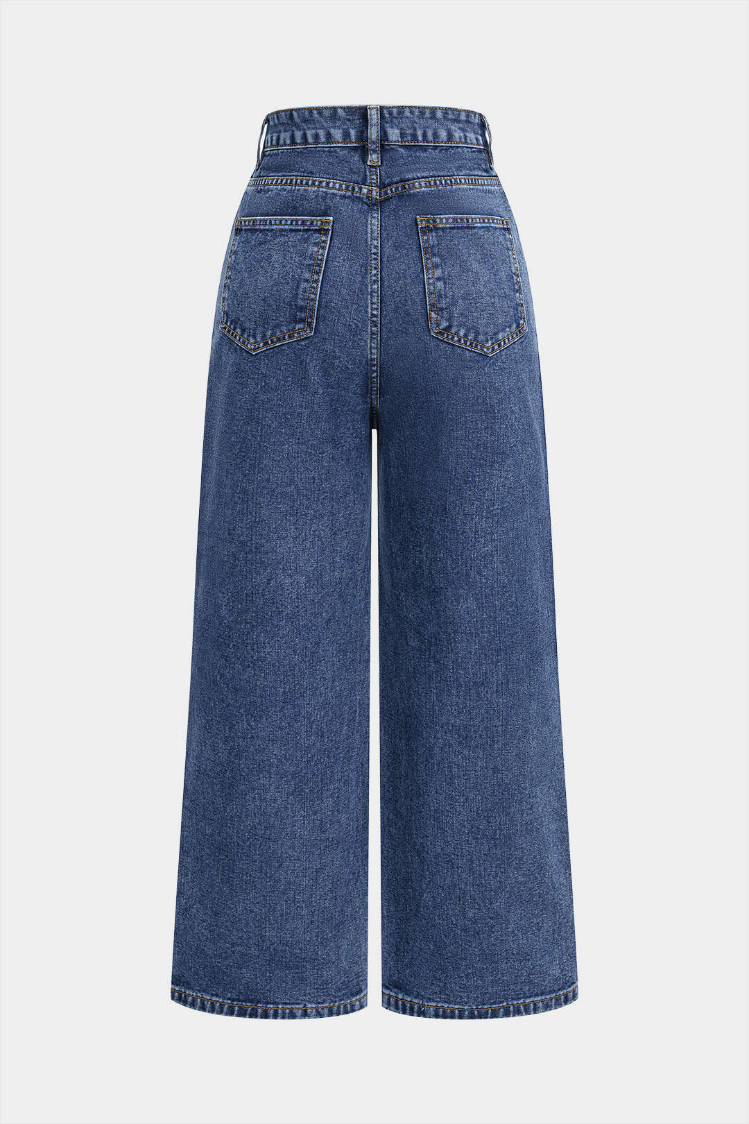 Denim Bow Rhinestone Straight Leg Jeans