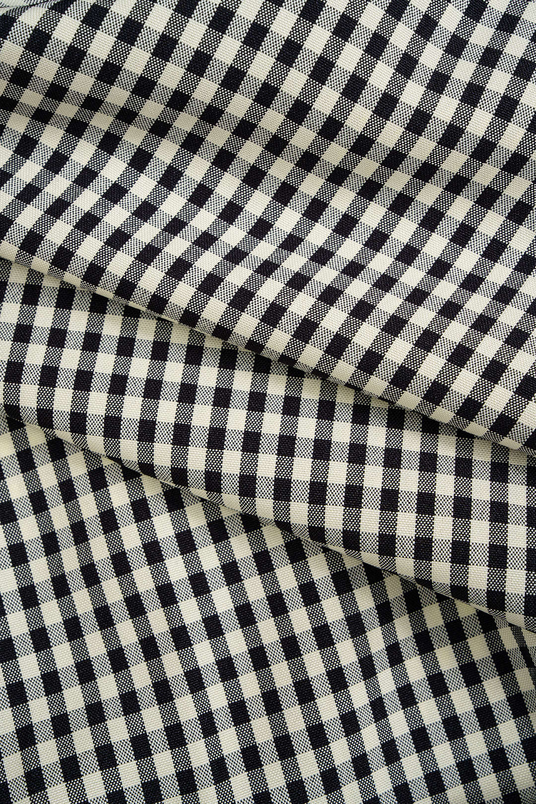 Checkered Print Tie-Up Lantern Trousers