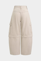 Denim Zipper Cut Out Pocket Jeans