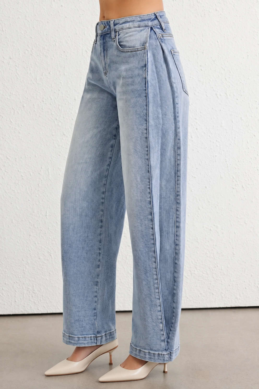 Denim Pocket Straight Leg Jeans