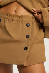 Button Design Mini Skirt