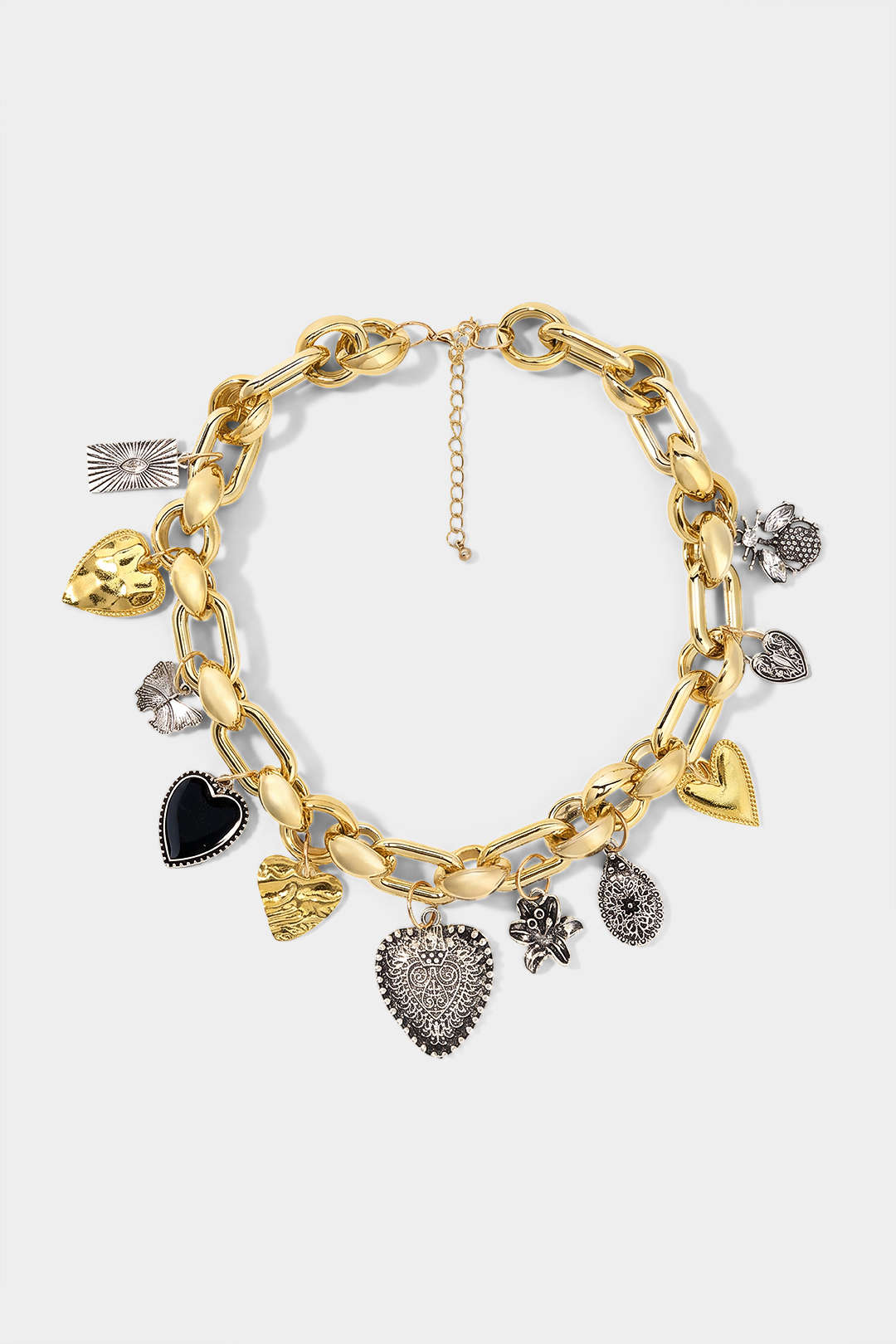Alloy Rhinestone Pendant Necklace