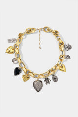Alloy Rhinestone Pendant Necklace