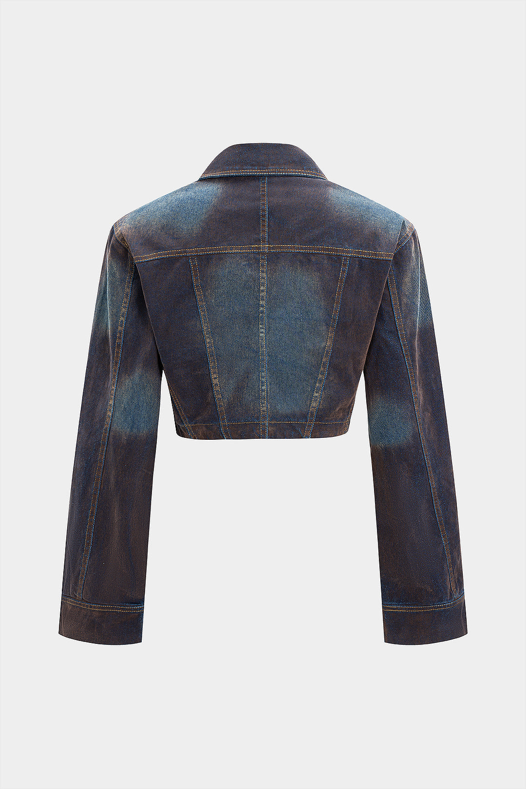 Denim Button Shoulder Pads Outerwear
