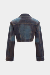 Denim Button Shoulder Pads Outerwear