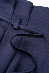 Belted High Waist Wide Leg Pants