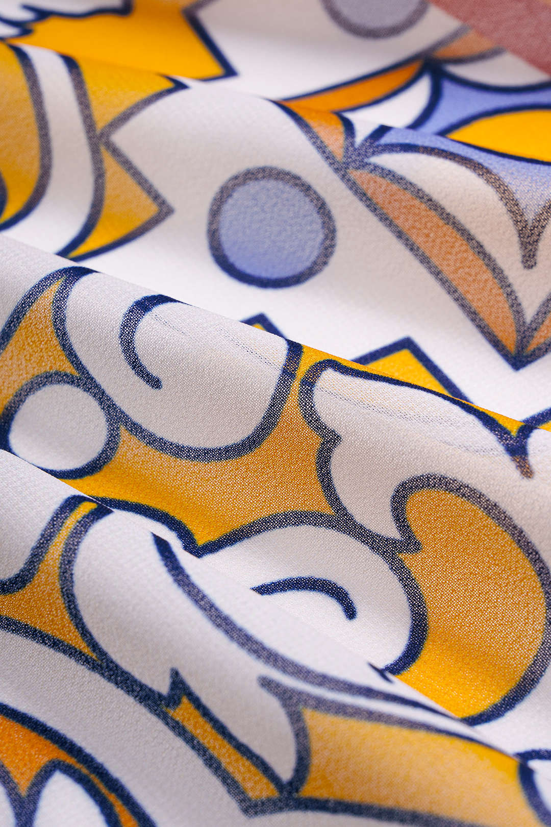 Contrast Print Chiffon Bikini Bottom