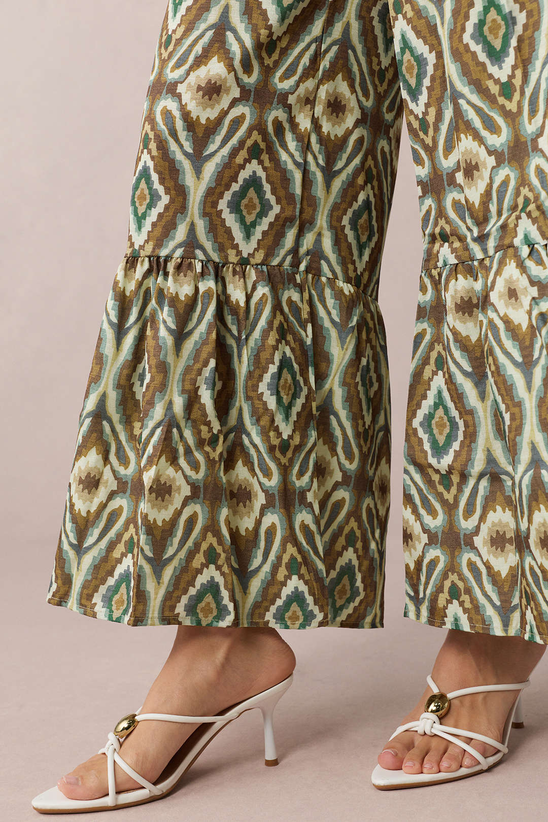 Bohemian Print High Waist Wide Leg Pants