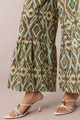 Bohemian Print High Waist Wide Leg Pants