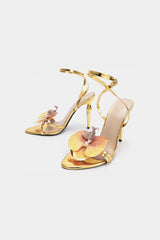 3D Floral Applique Sandals
