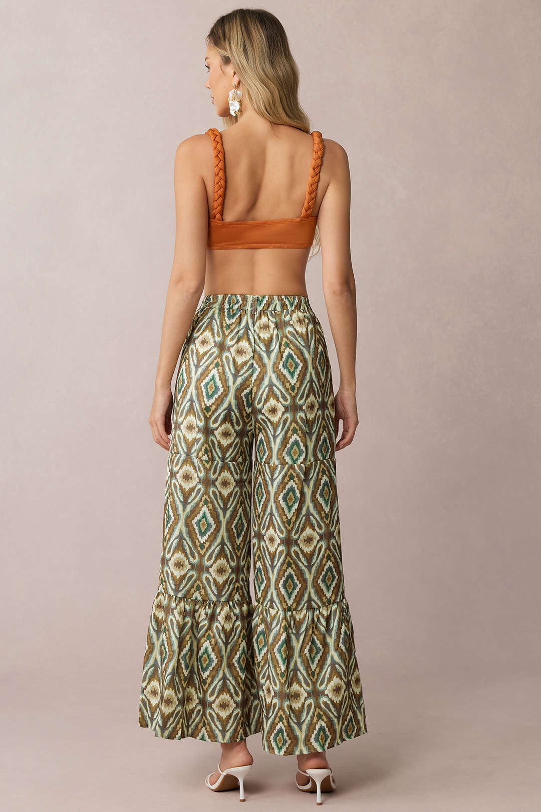 Bohemian Print High Waist Wide Leg Pants