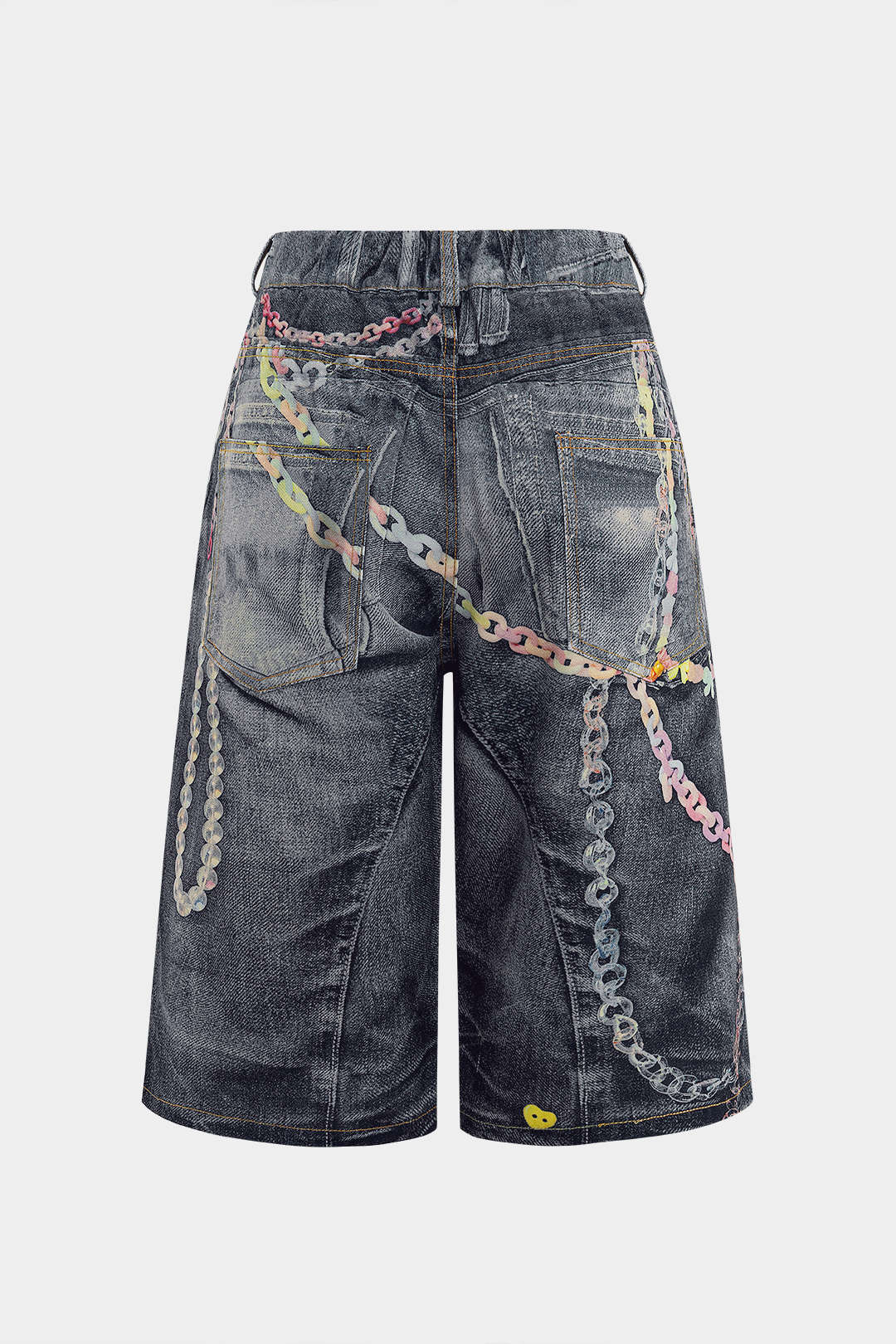 Chain Print  Wide Leg Shorts