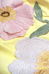 3D Floral Embroidery Tube Top
