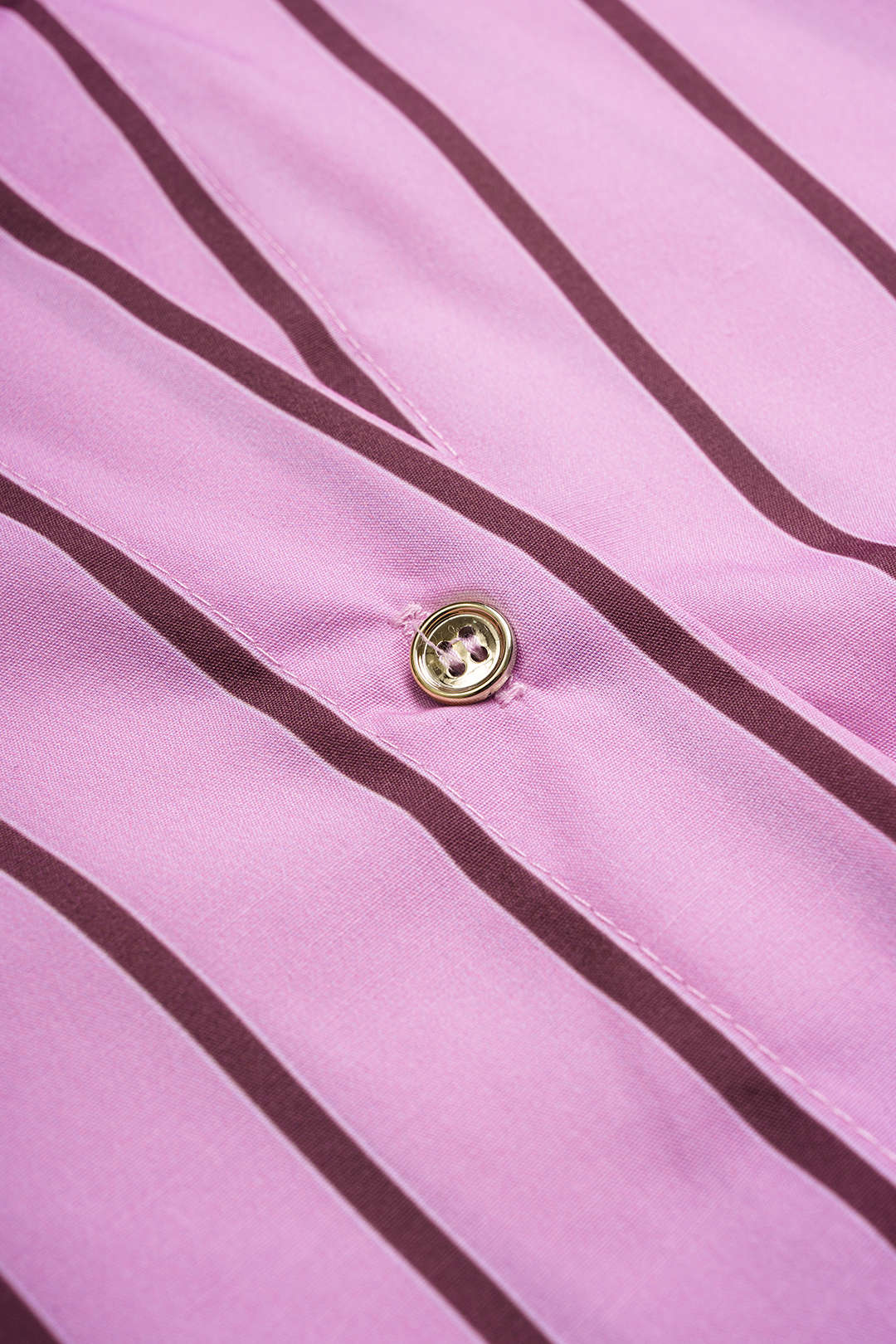 Contrast Stripes Print V-Neck Button Long-Sleeve Shirt