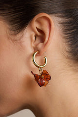 Alloy 3D Floral Earrings