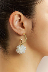 Alloy 3D Floral Earrings