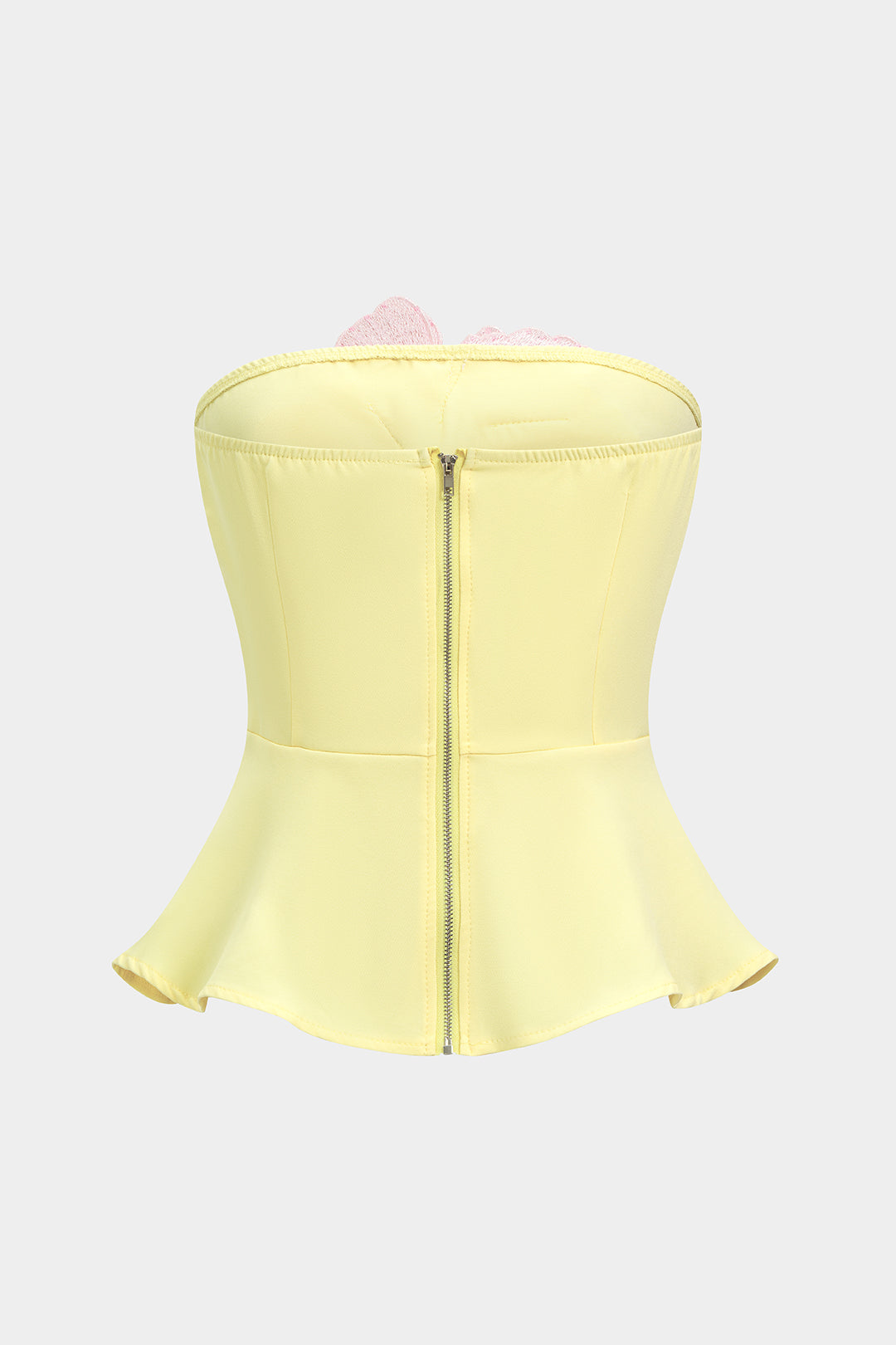 3D Floral Embroidery Tube Top