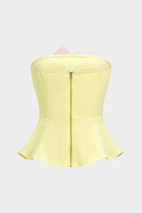 3D Floral Embroidery Tube Top