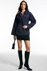 Denim Pleated Outerwear
