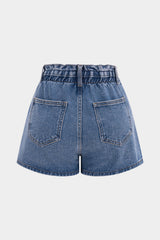Denim Button Shorts