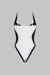 Contrast Sleeveless Bodysuit