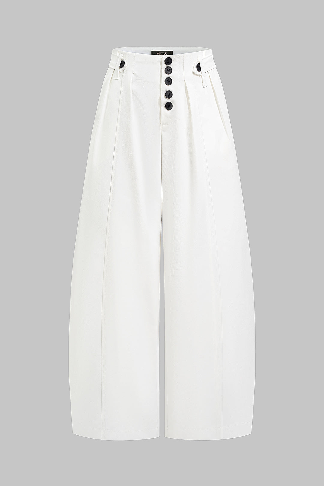Button Wide Leg Pants