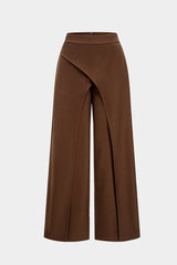 Asymmetrical High-Waist Wide-Leg Pants