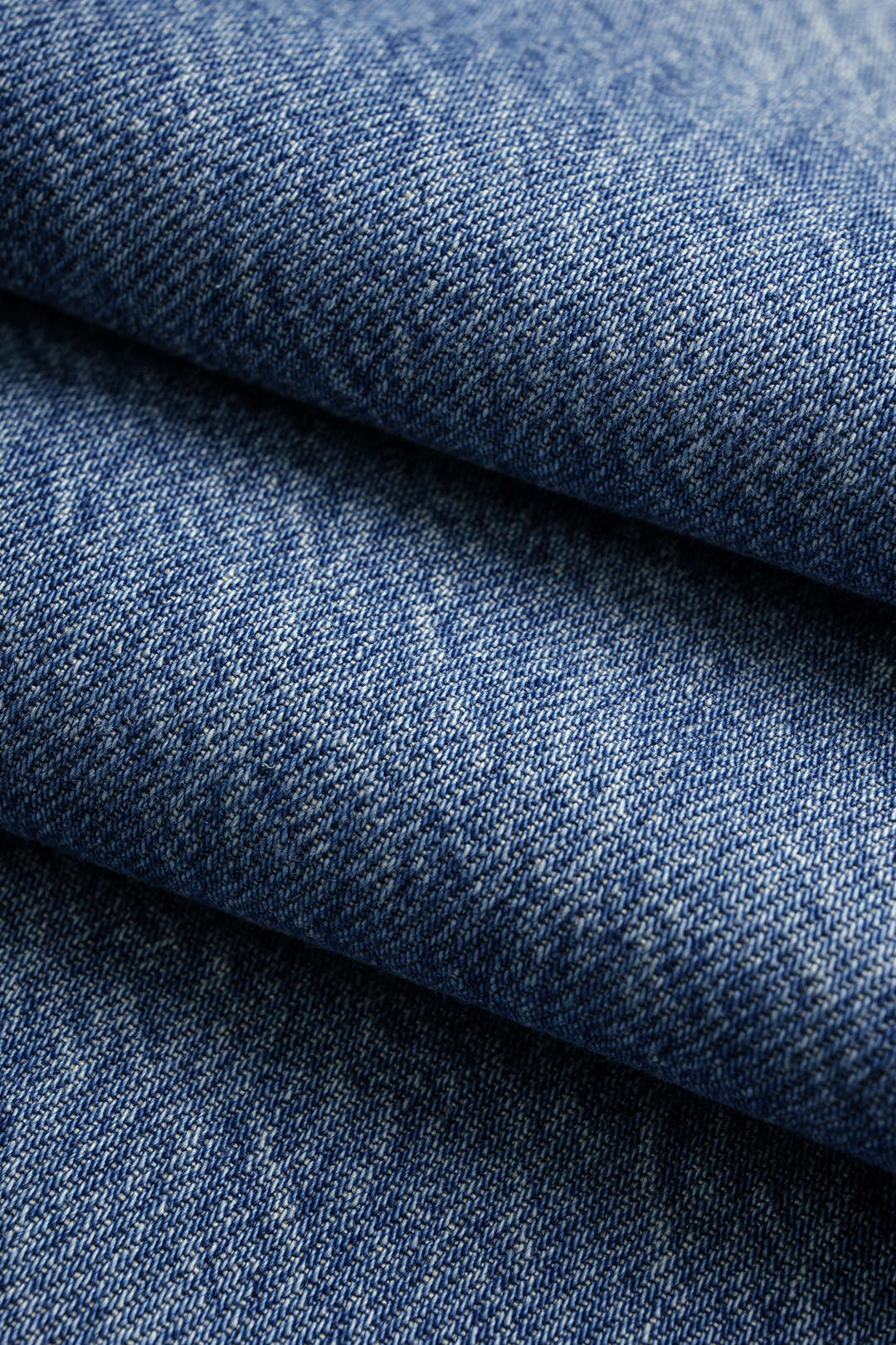 Denim Button Straight Leg Jeans