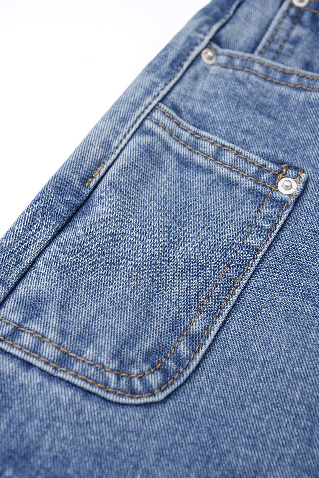 Denim Asymmetrical Pocket Shorts